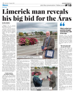 Full page in Limerick Post 2025-08-23